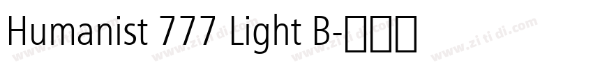 Humanist 777 Light B字体转换